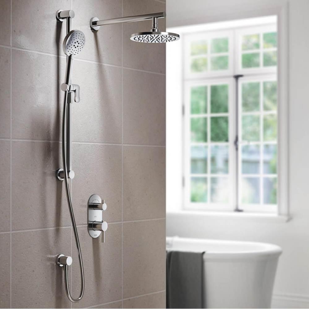 RoundOne™ TD2 (Valve Not Included) : AQUATONIK™ T/P with Diverter Shower System with Wallarm C