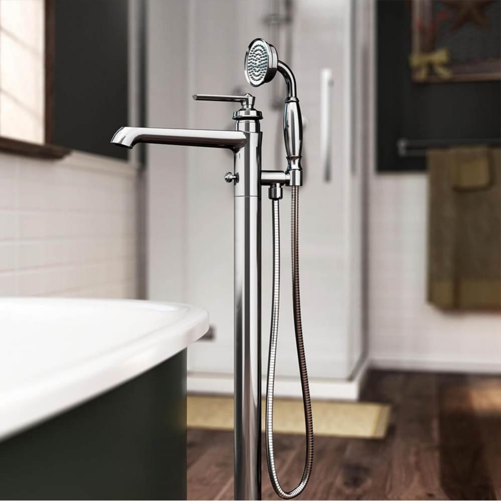 RUSTIK™ Floormount Tub Filler with Handshower Chrome