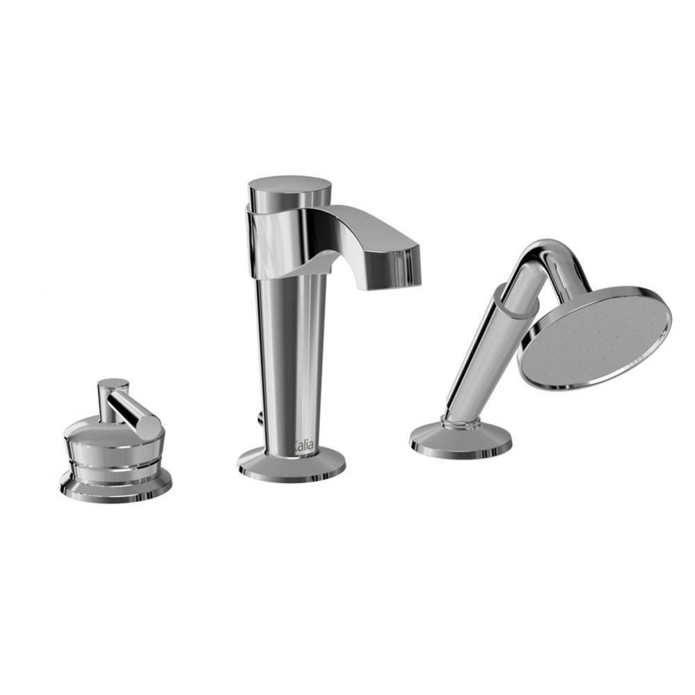 BELLINO? 3-Piece Deckmount Tub Filler with Angle Handshower