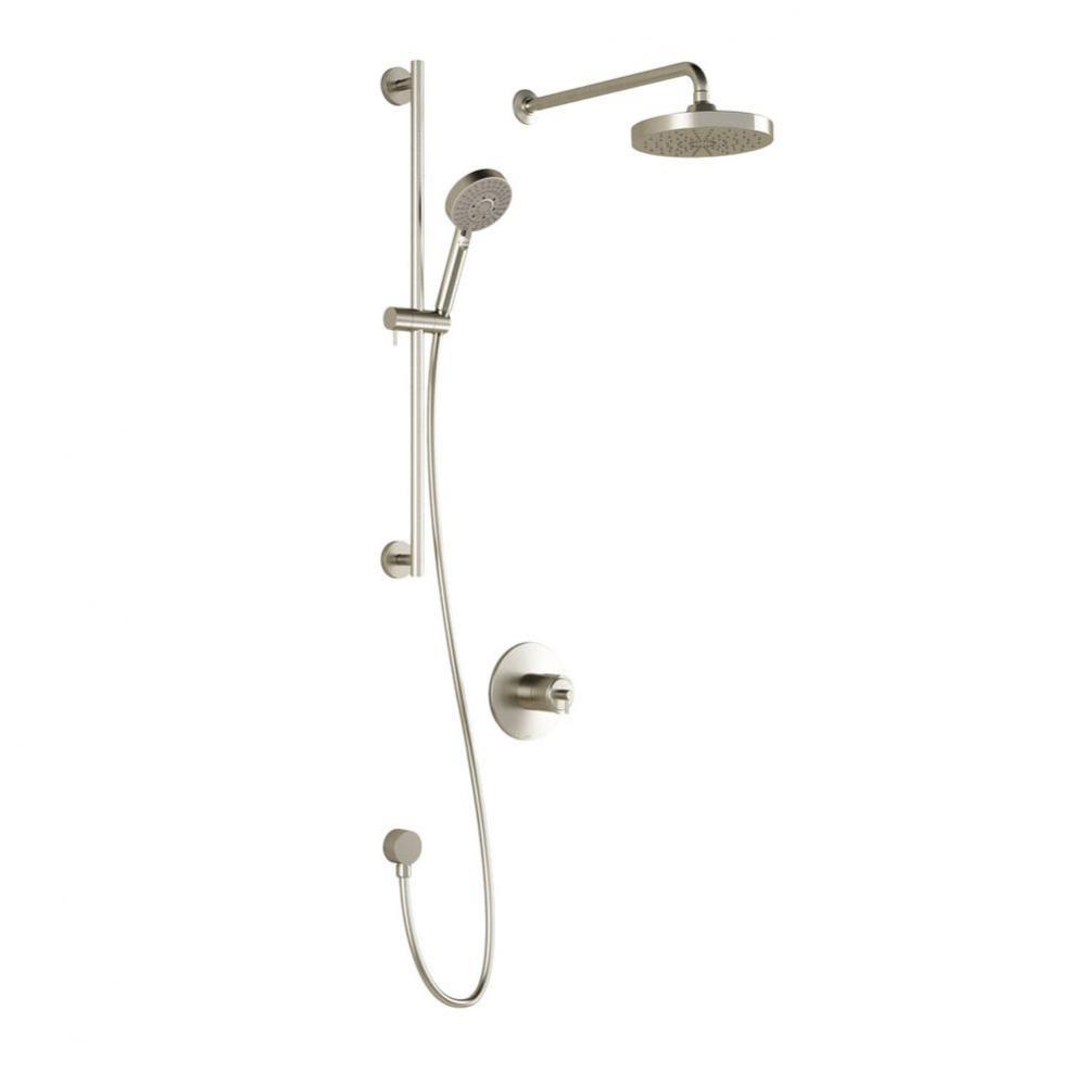 CITE™ TCG1 : Water Efficient AQUATONIK™ T/P Coaxial Shower System with Wallarm Brushed Nickel