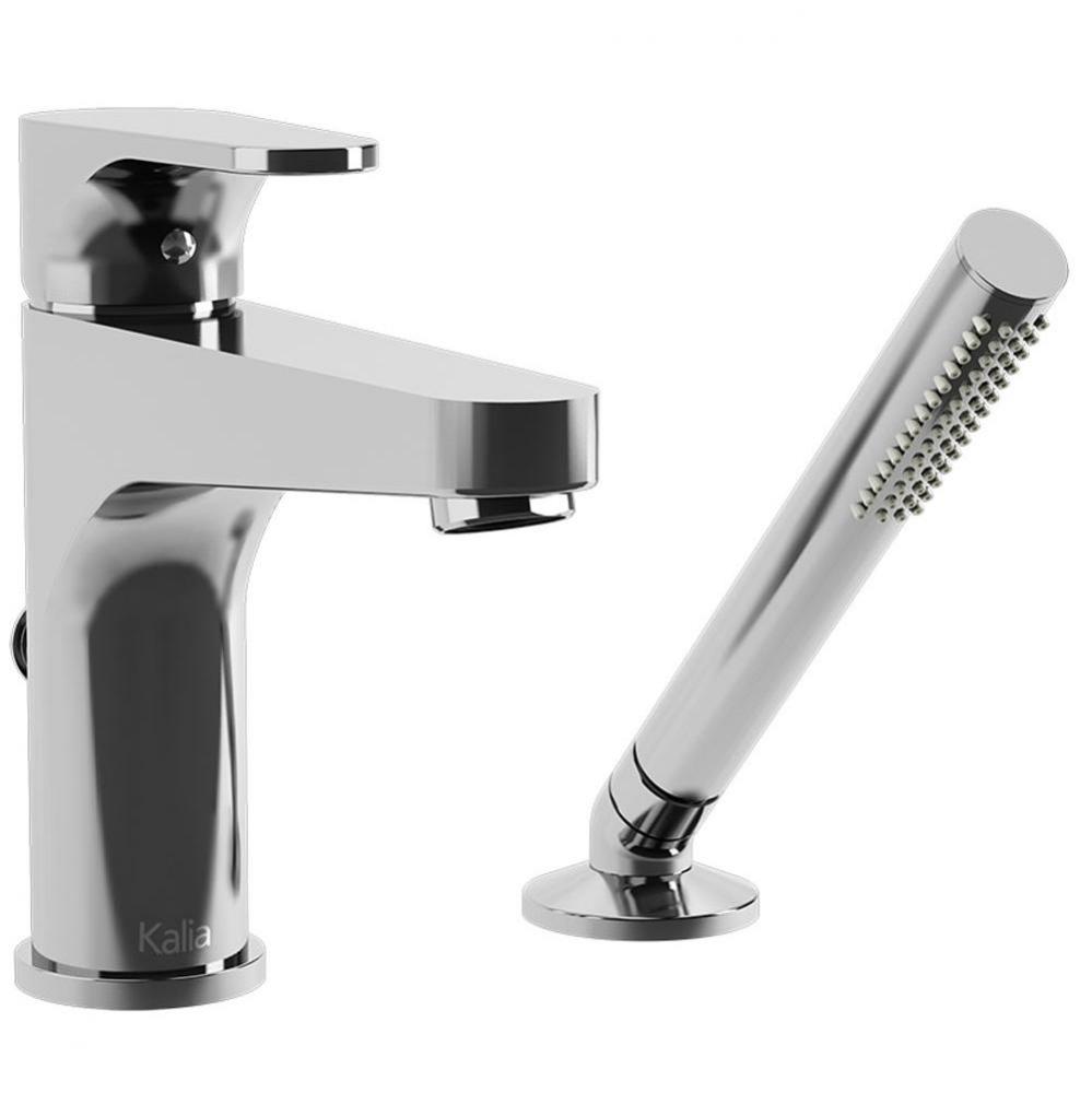 KONTOUR™ 2-Piece Deckmount Tub Filler with Handshower Chrome