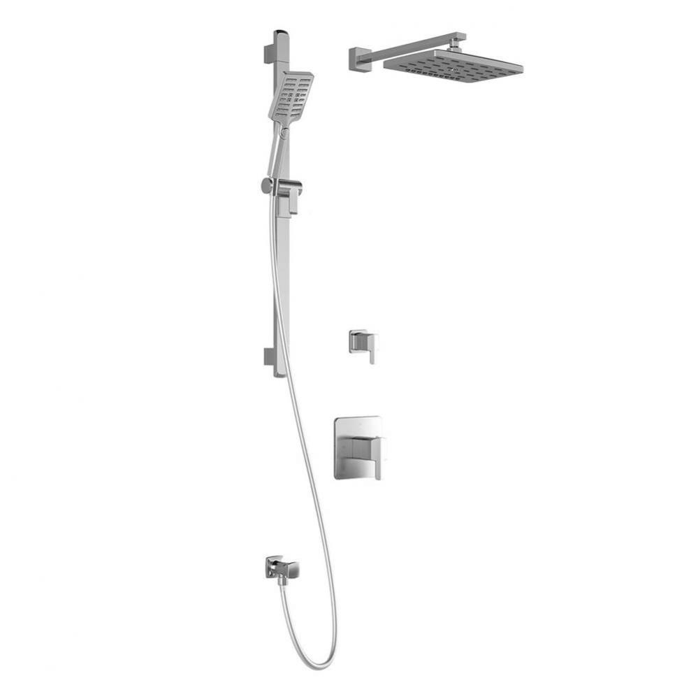GRAFIK™ T2 PREMIA (Valves Not Included) : Thermostatic Shower System with Wallarm Chrome