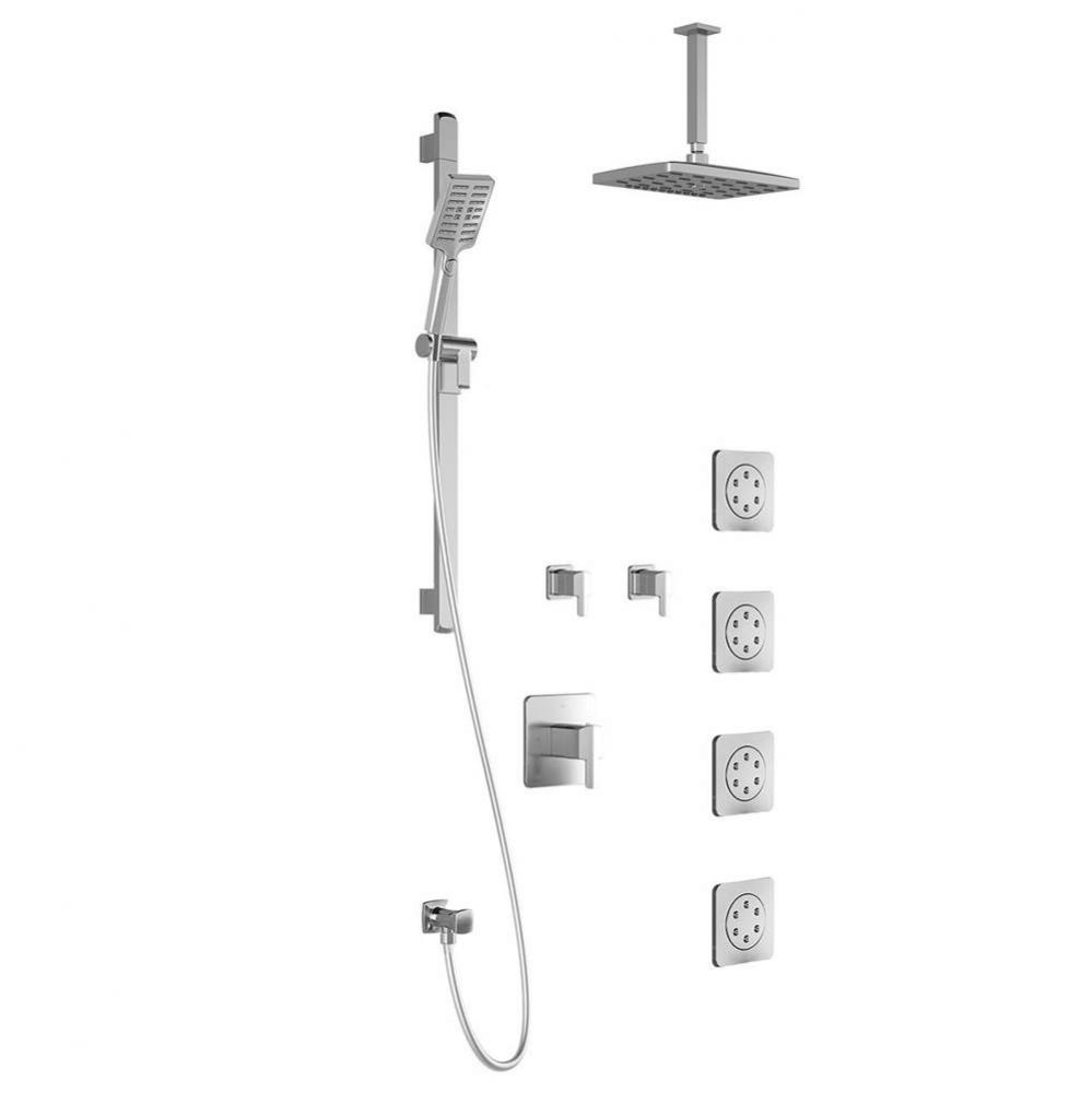 GRAFIK™ T375 PREMIA : Thermostatic Shower System with Vertical Ceiling Arm Chrome
