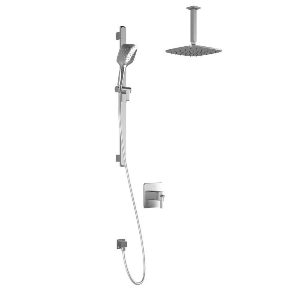 GRAFIK™ TCD1 PLUS (Valve Not Included) : AQUATONIK™ T/P Coaxial Shower System with Vertical Ce