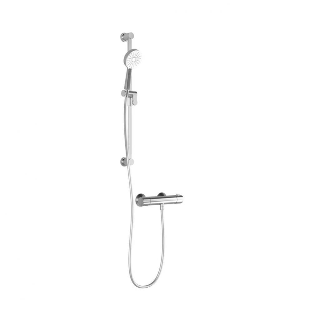 PROMIX™ .5'' External Thermostatic Valve Shower System Chrome