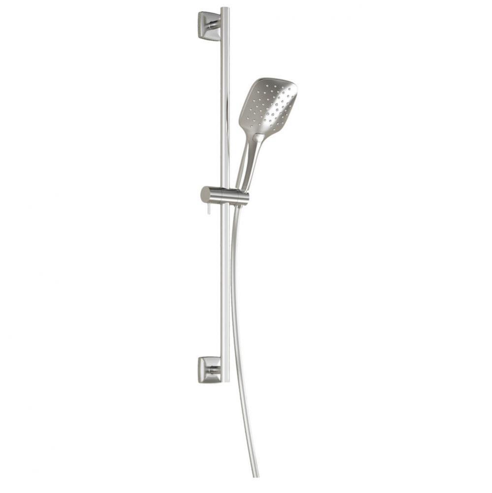 UMANI™ PLUS 2-Jet Handshower, Wallbar and 60'' Flexible and Soft PVC Hose Assembly Chr
