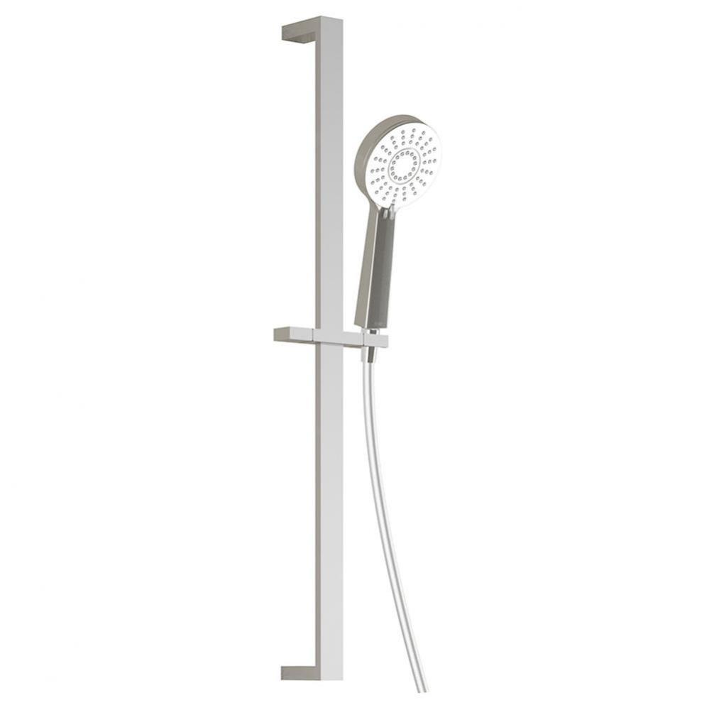 GRAFIK™ 2-Jet Handshower, Wallbar and 60'' Flexible and Soft PVC Hose Assembly Chrome