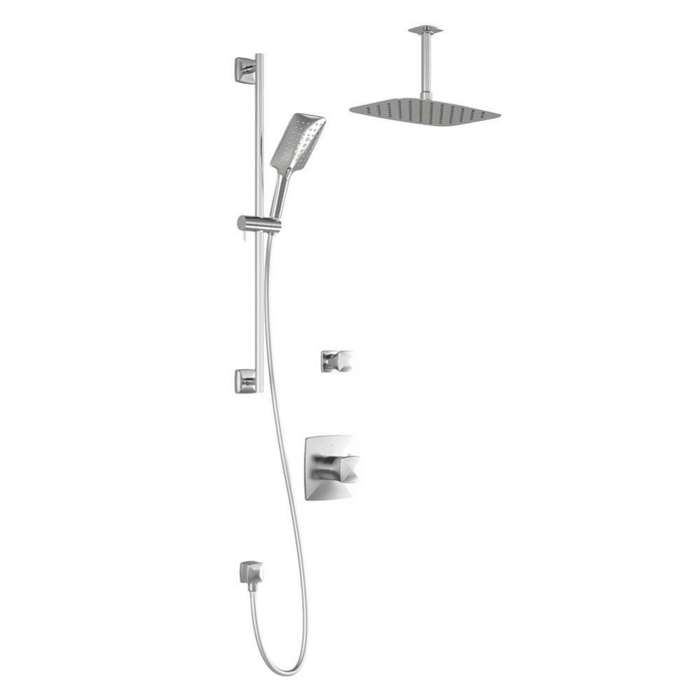 UMANI™ TD2 PREMIA (Valves Not Included) : Thermostatic Shower System Vertical Ceiling Arm Chrome