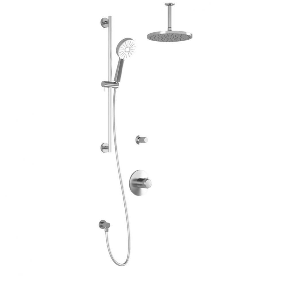 CITE™ TD2 PLUS : Thermostatic Shower System with Vertical Ceiling Arm Chrome