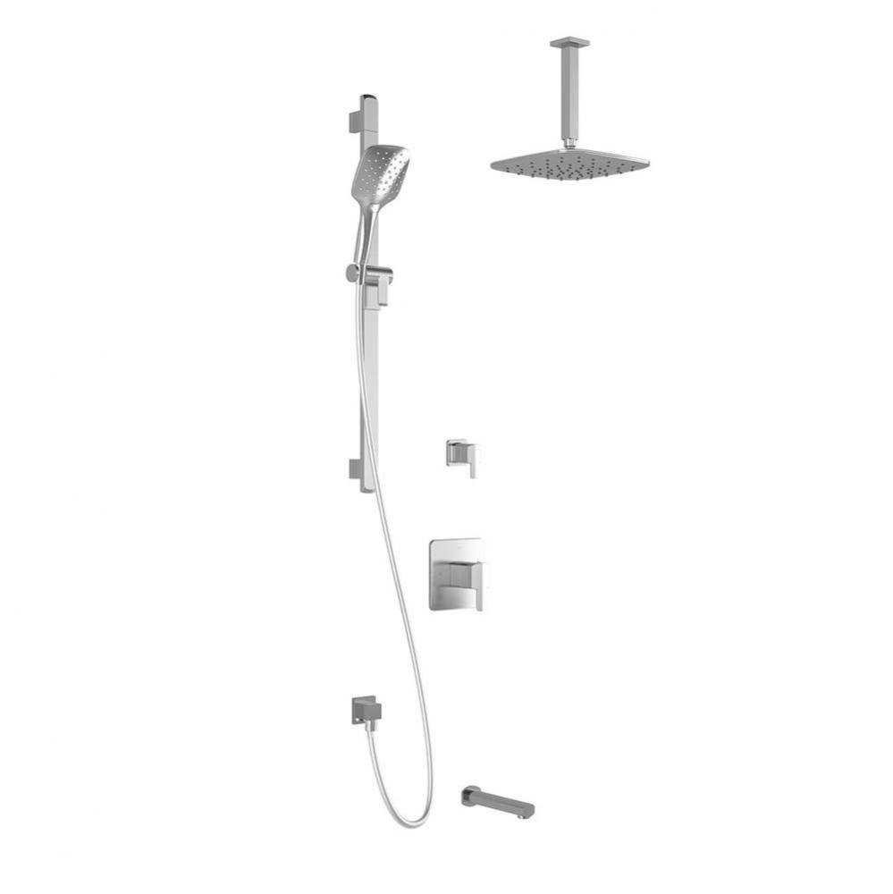 GRAFIK™ TD3 PLUS (Valves Not Included) : Thermostatic Shower System Vertical Ceiling Arm Chrome