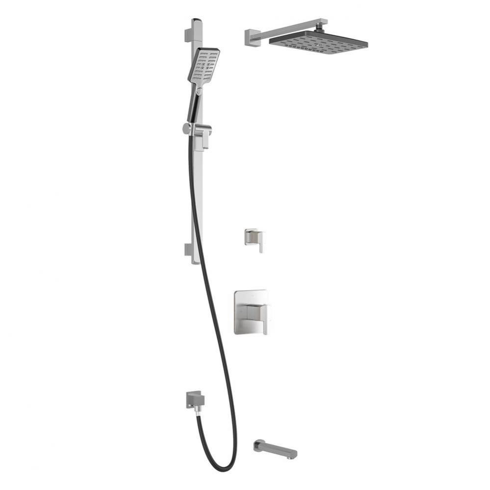 GRAFIK™ TG3 PREMIA : Water Efficient Thermostatic Shower System with Wallarm Chrome/Black