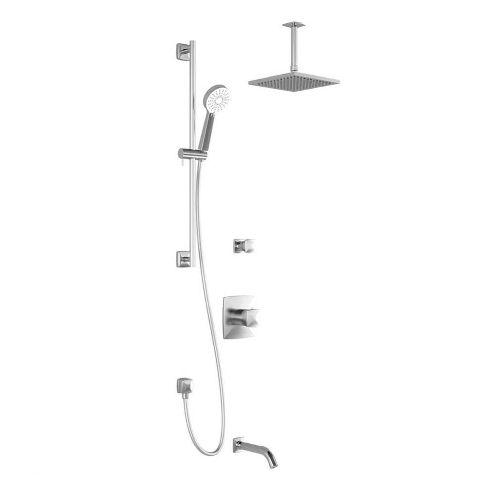 UMANI™ TG3 : Water Efficient Thermostatic Shower System Vertical Ceiling Arm Chrome