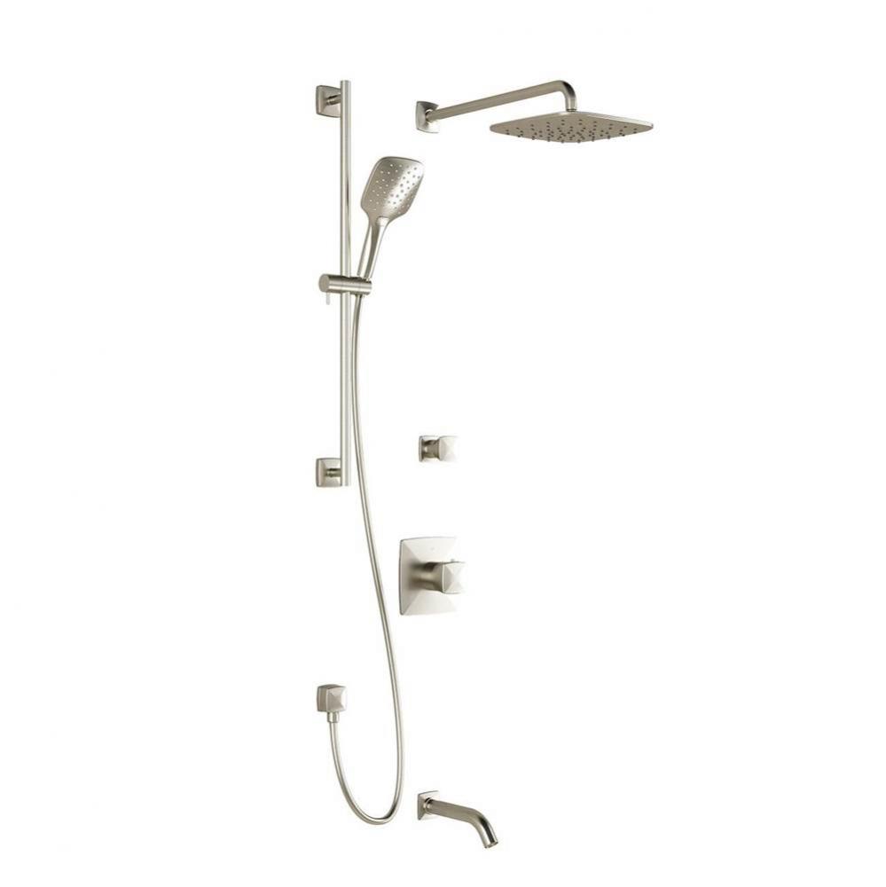 UMANI™ TD3 PLUS (Valves Not Included) : Thermostatic Shower System with Wallarm Brushed Nickel P