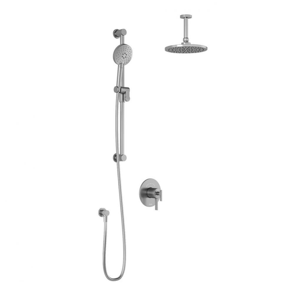 RoundOne™ TCD1 : AQUATONIK™ T/P Coaxial Shower System with Vertical Ceiling Arm Chrome