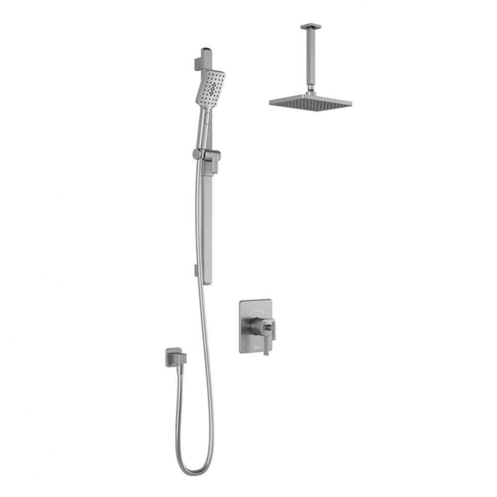 SquareOne™ TCG1 (Valve Not Included)  Water Efficient AQUATONIK™ T/P Coaxial Shower System wit