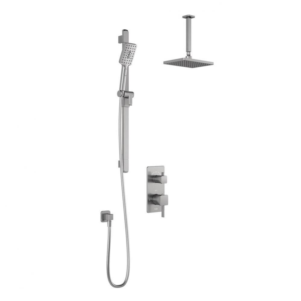 SquareOne™ TG2 (Valve Not Included)  Water Efficient AQUATONIK™ T/P with Diverter Shower Syste