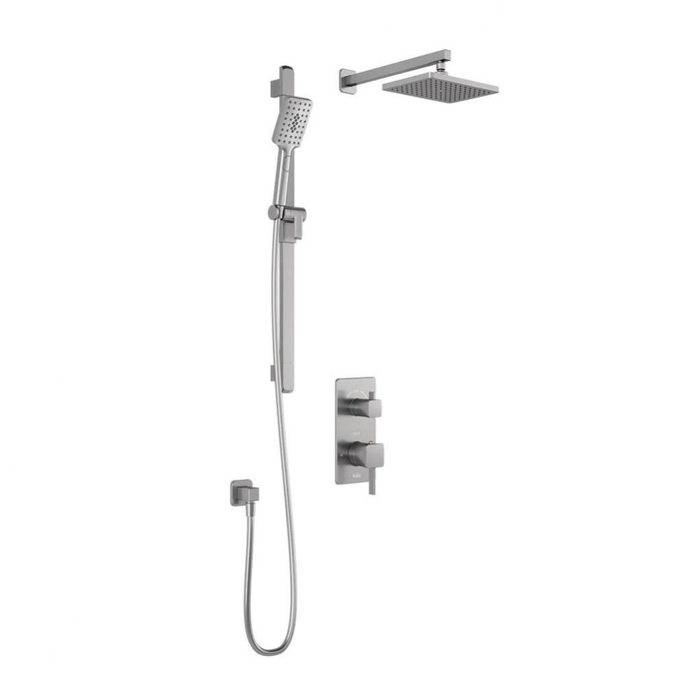 SquareOne™ TG2 (Valve Not Included)  Water Efficient AQUATONIK™ T/P with Diverter Shower Syste