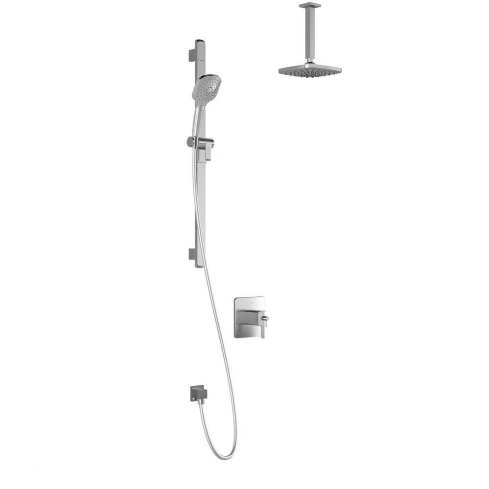 GRAFIK™ TCG1 : Water Efficient AQUATONIK™ T/P Coaxial Shower System with Vertical Ceiling Arm
