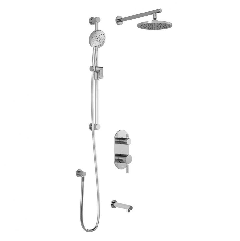 PRECISO™ TD3 (Valve Not Included)  AQUATONIK™ T/P with Diverter Shower System with Wallarm Chr