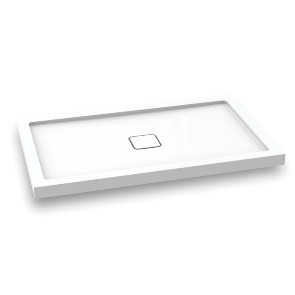 KOVER™ 60x36 Rectangular Acrylic Shower Base 60x36 with Central Drain (Aluminium Tiling Flange K
