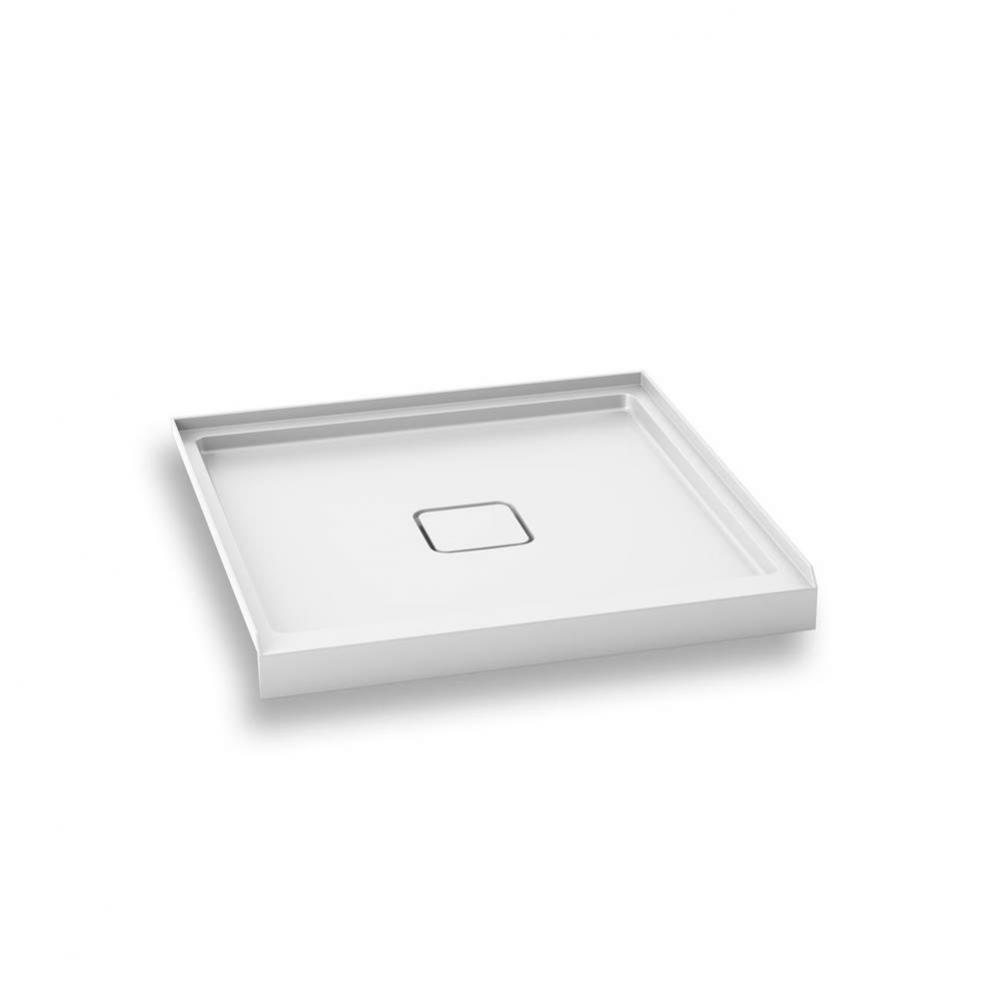 KOVER™ 36x36 Square Acrylic Shower Base 36x36 with Integrated Tiling Flanges on 3 Sides