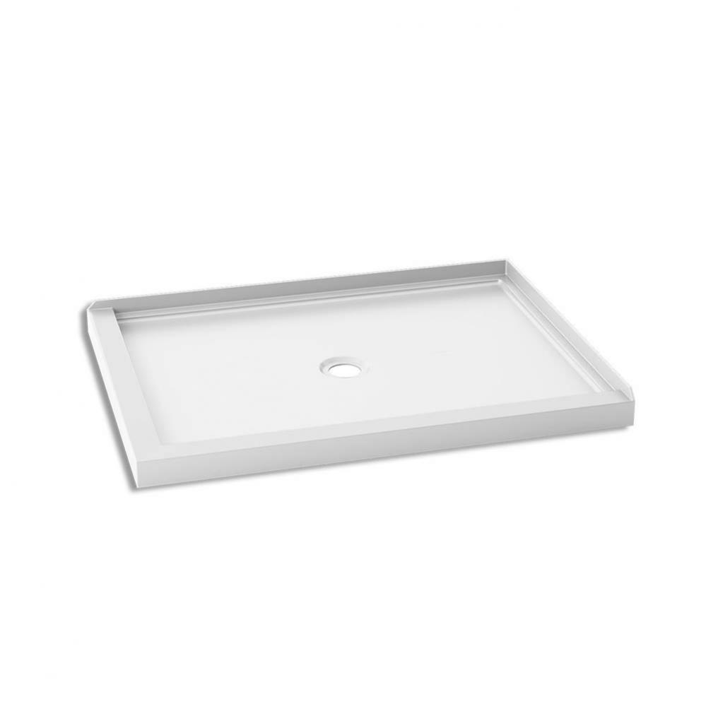 KONCEPT™ 48x36 Rectangular Acrylic Shower Base 48x36 with Central Drain and Right Integrated Til