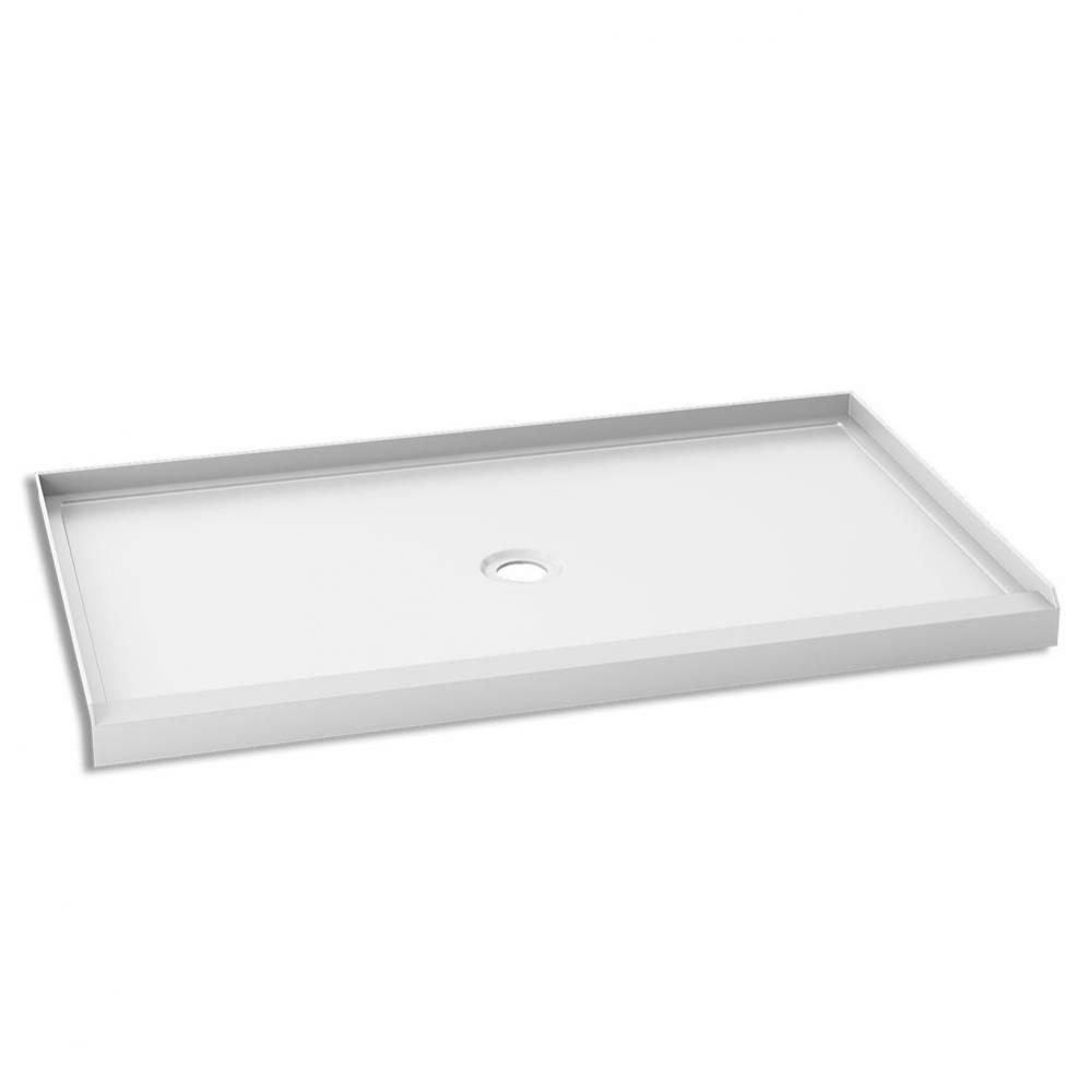 KONCEPT™ 60x36 Rectangular Acrylic Shower Base 60x36 with Central Drain and Integrated Tiling Fl