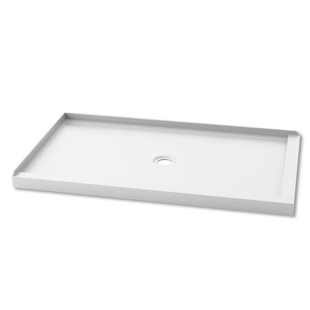 KONCEPT™ 60x36 Rectangular Acrylic Shower Base 60x36 with Central Drain and Left Integrated Tili
