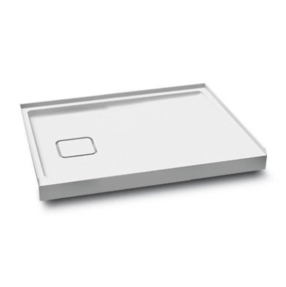 KOVER™ 48x32 Rectangular Acrylic Shower Base 48x32 with Left Drain and Integrated Tiling Flange