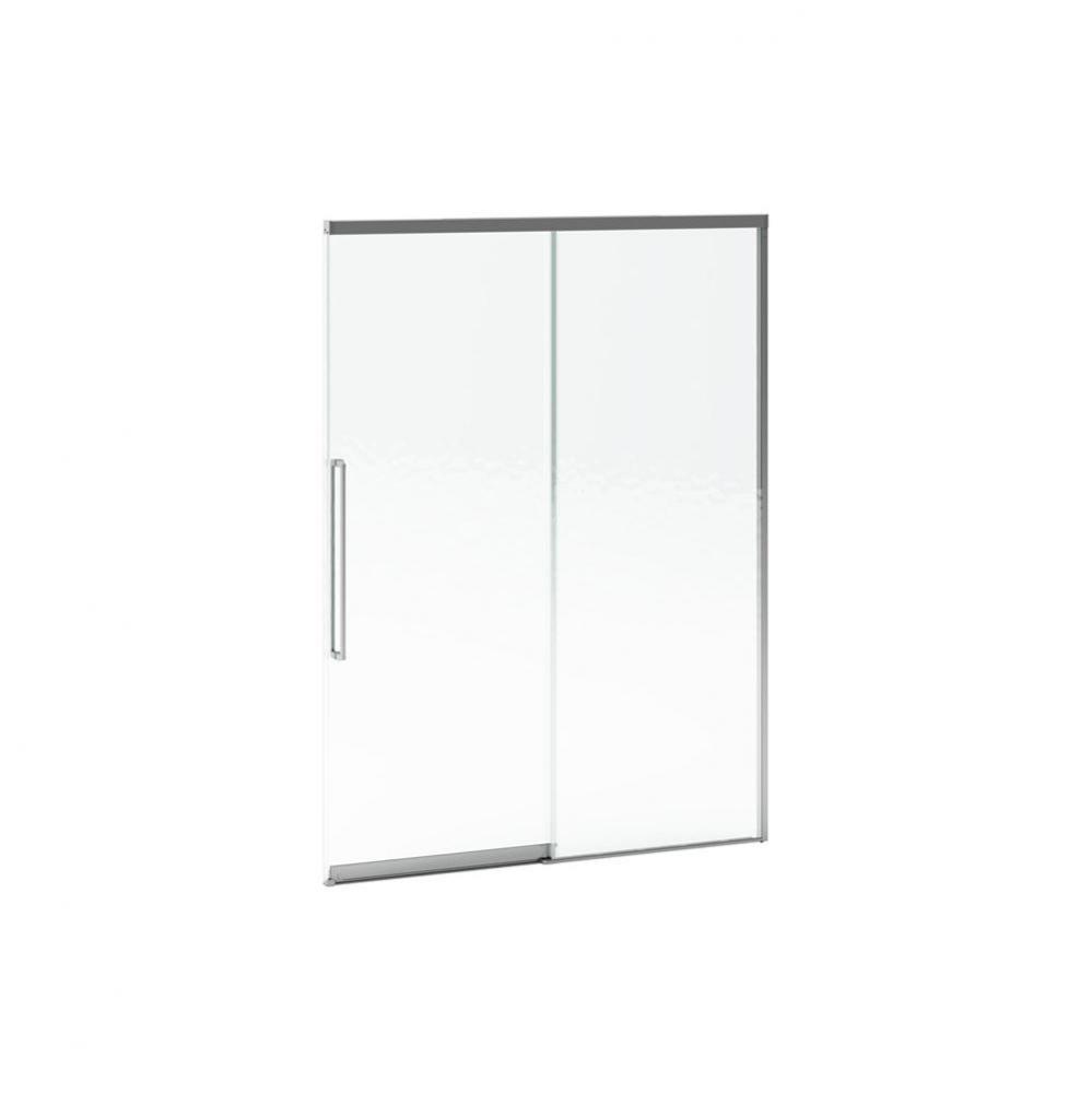 K-MOTION? 60'' Alcove sliding shower door 2 panels chrome clear easy clean