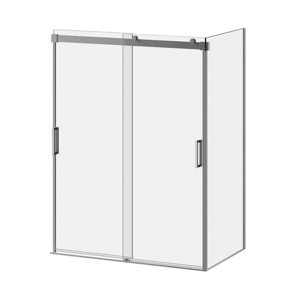 AKCESS™ PLUS 2-Panel Sliding Bathtub Door 60''x60'' Reversible Chrome Clear