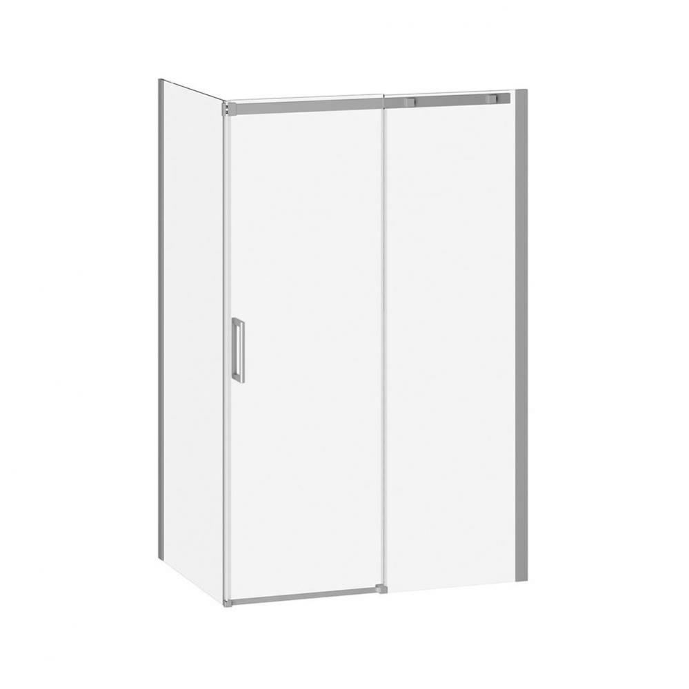 VIVIO™ Sliding Shower Door 2 Panels 48''x75'' Chrome Clear Duraclean Glass w