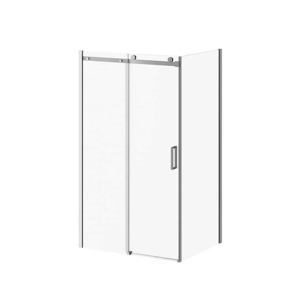 KONCEPT-II™ 48''x77'' Sliding Shower Door Fixed and Mobile Panel and 36&apos