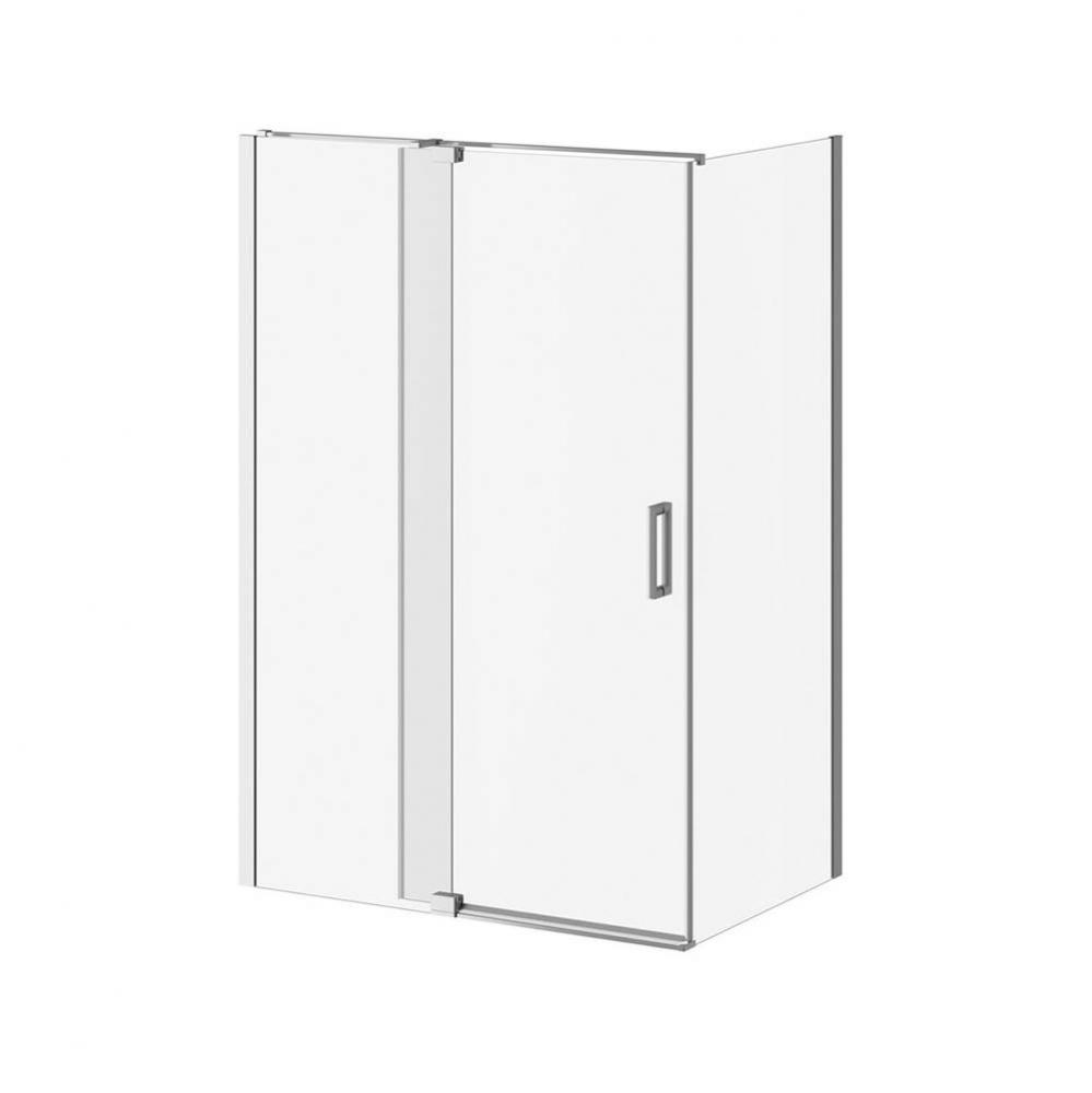 DISTINK™ (Box 1 of 2) 54''x77'' 2-Panel Pivot Shower Door for Corner Inst. (