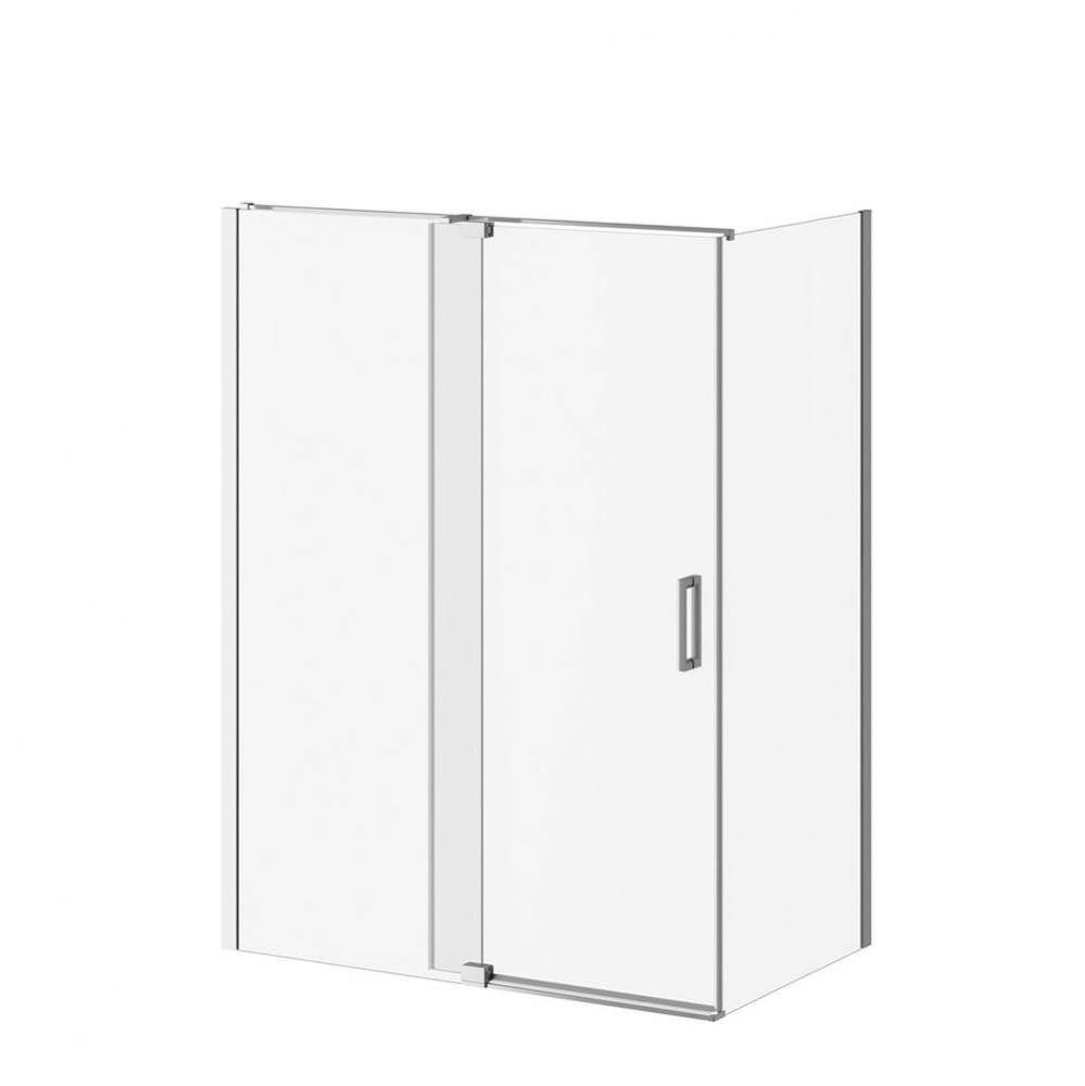 DISTINK™ 60''x77'' 2-Panel Pivot Shower Door for 32'' Corner Inst.