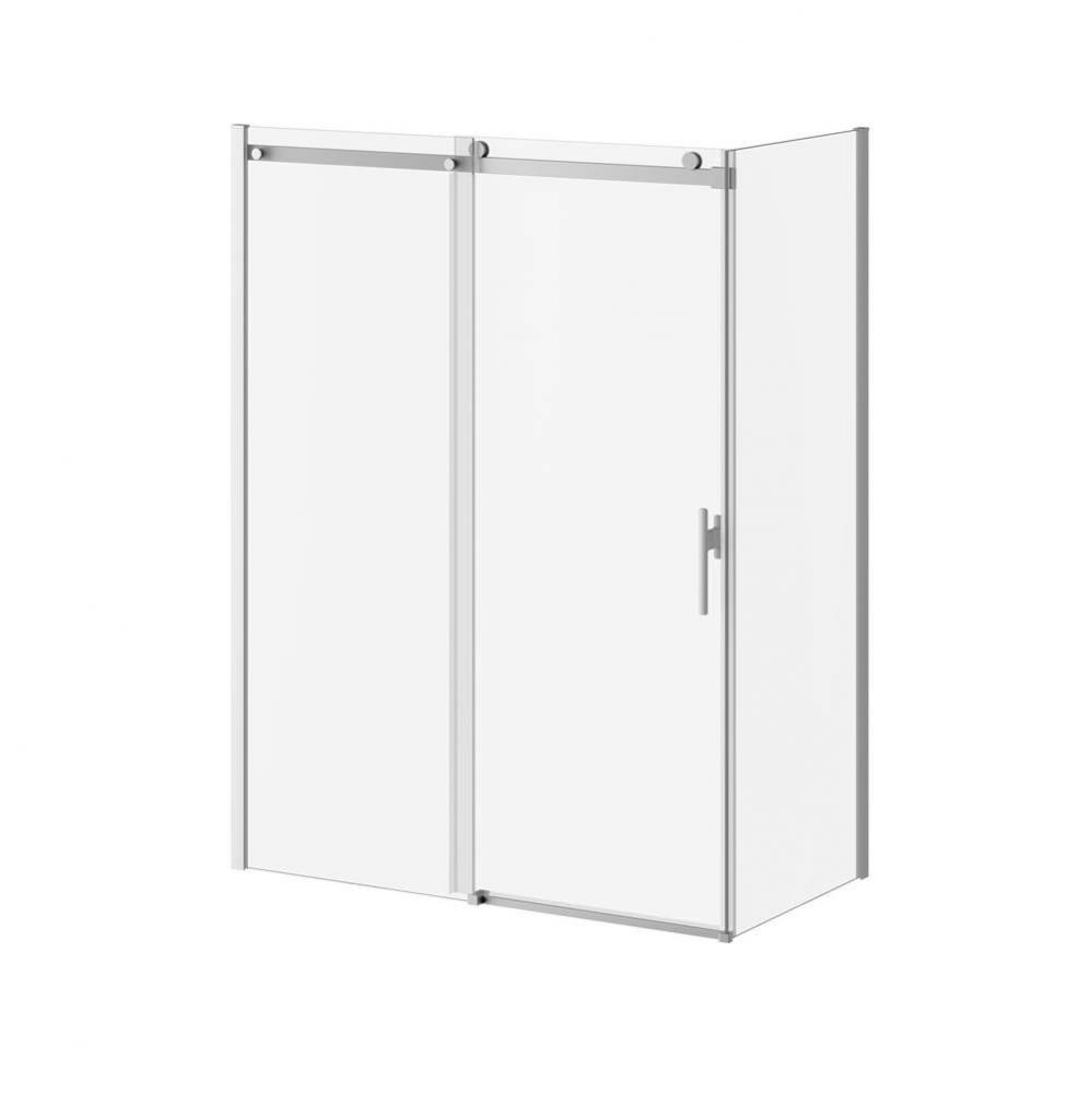 KONCEPT EVO 60''x77'' Sliding Shower Door Duraclean Glass - Fixed Panel for Al