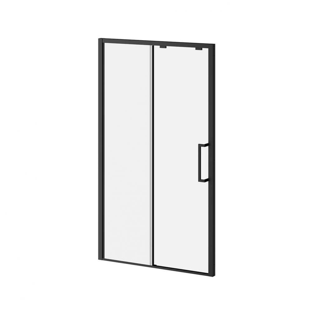 IKONIK48''x79'' Sliding Shower Door Duraclean Glass with Fixed Panel and Mobil