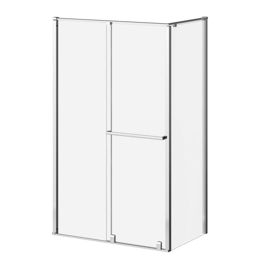 BALANCIA 48''x79'' Sliding Shower Door Duraclean Glass for corner Installation