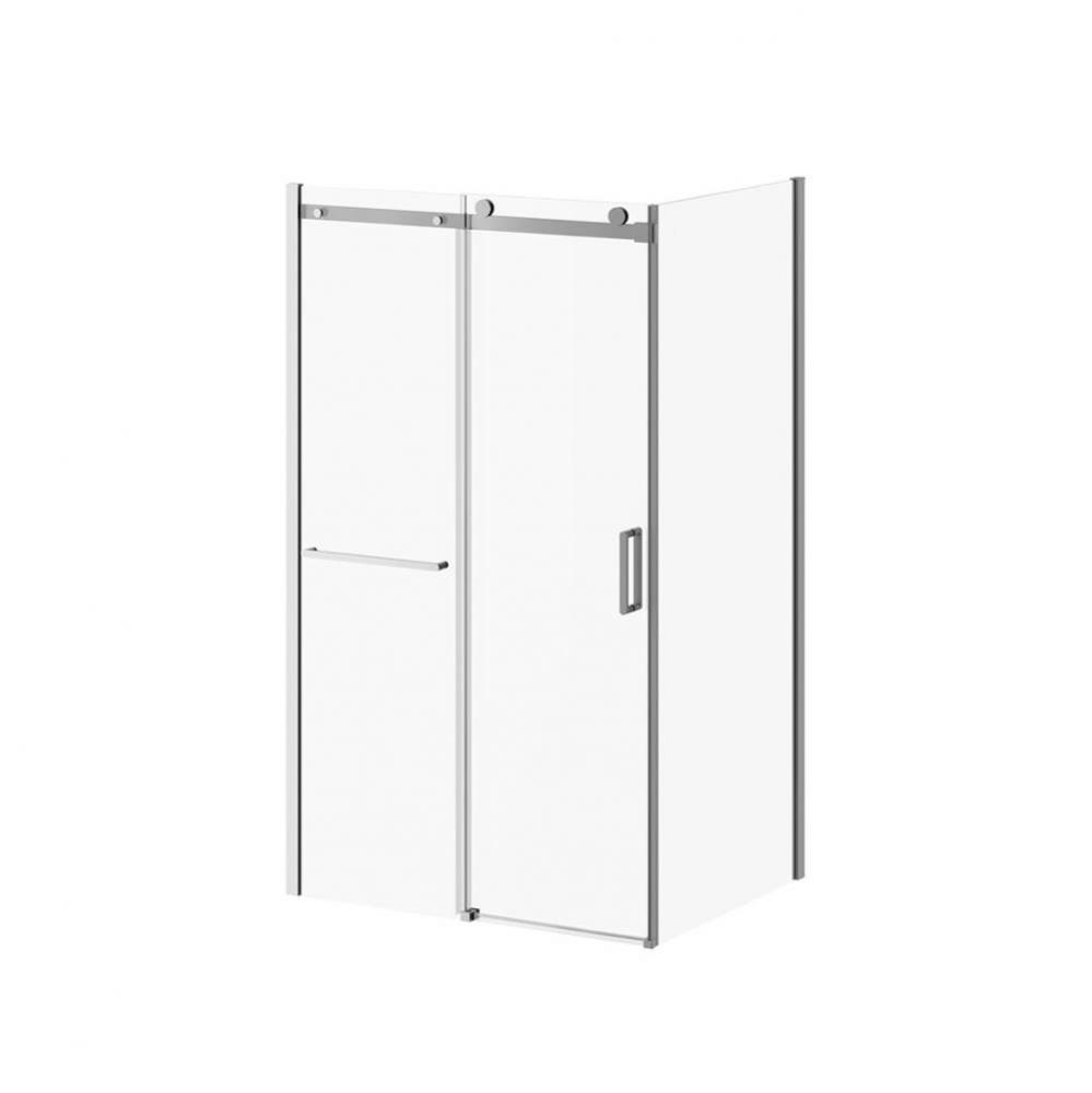 KONCEPT-II™ 36''x77'' Return Panel(Reversible) Chrome Clear Glass