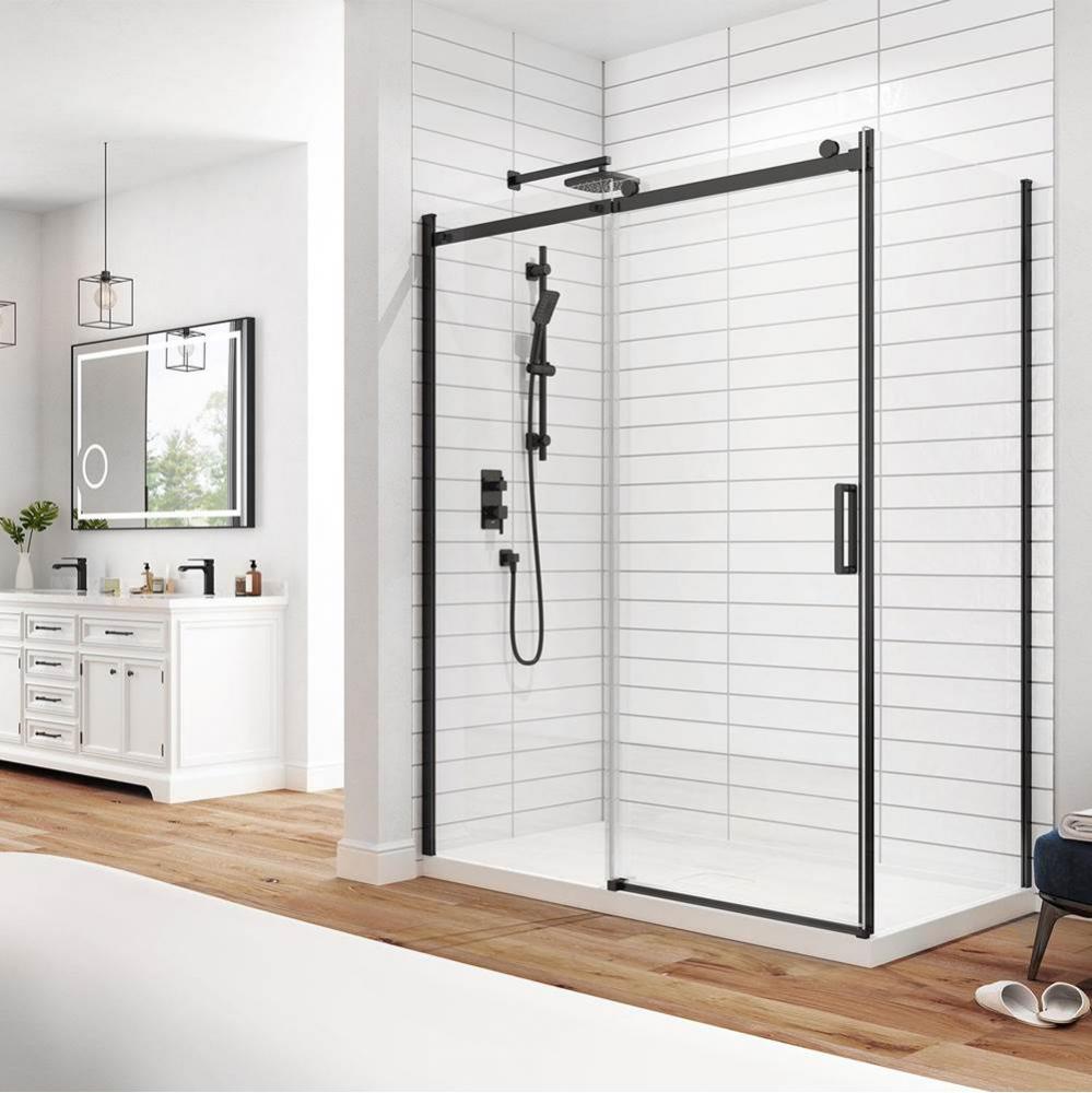 KONCEPT-II™ 36''x77'' Return Panel(Reversible) Matte Black Clear Glass