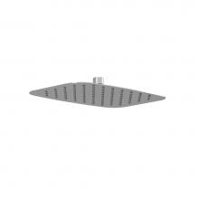 Kalia 102862-110 - Rectangular Rounded Rain Head Shower 12''x8'' 2mm Thick Chrome