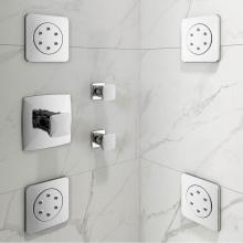 Kalia 104777-110 - Adjustable Body Spray with Round and Square Escutcheon Trims Chrome