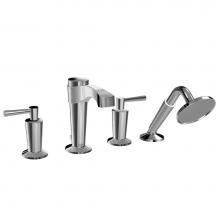 Kalia BF1061-110 - BELLINO? 4-Piece Deckmount Tub Filler with Angle Handshower and HORIZON? Handles