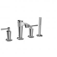 Kalia BF1273-110 - BELLINO? 4-Piece Deckmount Tub Filler with Vertical Handshower and HORIZON? Handles