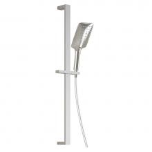 Kalia BF1407-110 - GRAFIK™ PREMIA 2-Jet Rectangular Handshower, Wallbar and 60'' Flexible and Soft PVC Ho