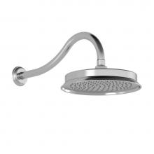 Kalia BF1507-110 - RUSTIK™ 229mm (9'') Rainhead and 344mm (13.5'') 90 Degrees Wallarm Chrome
