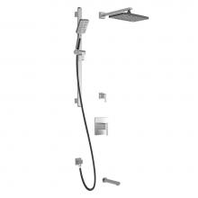 Kalia BF1610-150-200 - GRAFIK™ TG3 PREMIA : Water Efficient Thermostatic Shower System with Wallarm Chrome/Black