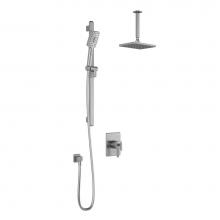 Kalia BF1687-125-001 - SquareOne™ TCG1  Water Efficient AQUATONIK™ T/P Coaxial Shower System with Vertical Ceiling Ar