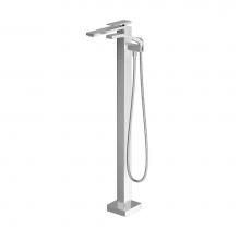 Kalia BF1998-110 - KAREO™ Floormount Tub Filler with Handshower - Cartridge Included Without Rough-In - Chrome