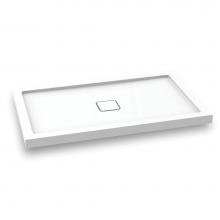 Kalia BW1107-240 - KOVER™ 60x36 Rectangular Acrylic Shower Base 60x36 with Central Drain (Aluminium Tiling Flange K